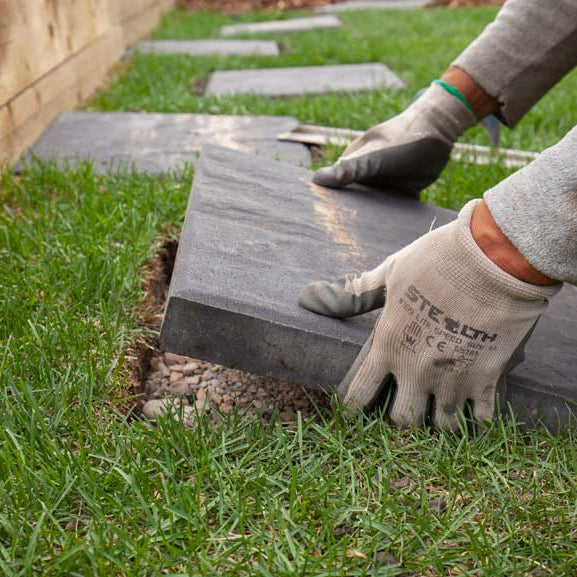 How to adjust a stepping stone height.